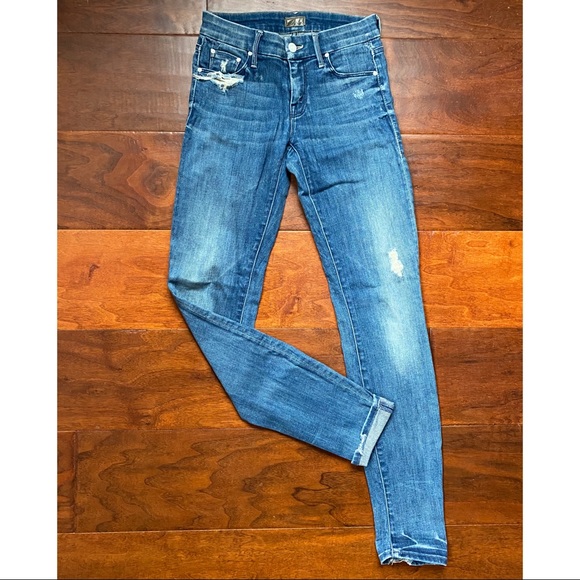 MOTHER Denim - MOTHER the “Looker” skinny distressed jeans 24